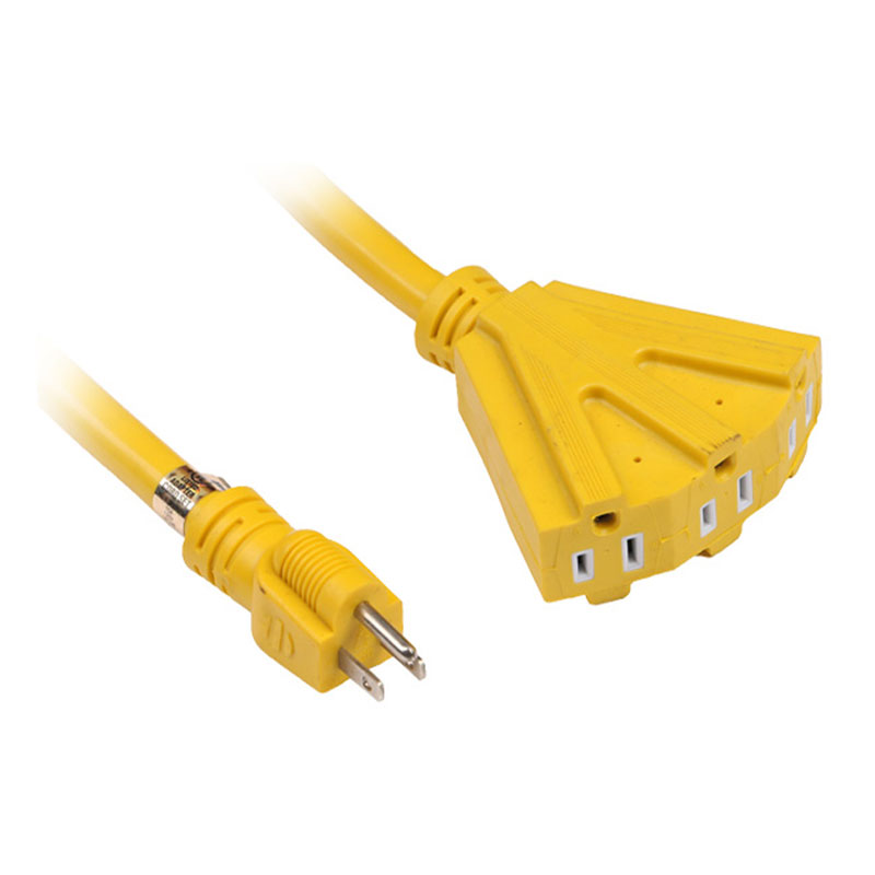 Cable de extensión de enchufe estadounidense de alta resistencia con 3 salidas FP-674,FP-678