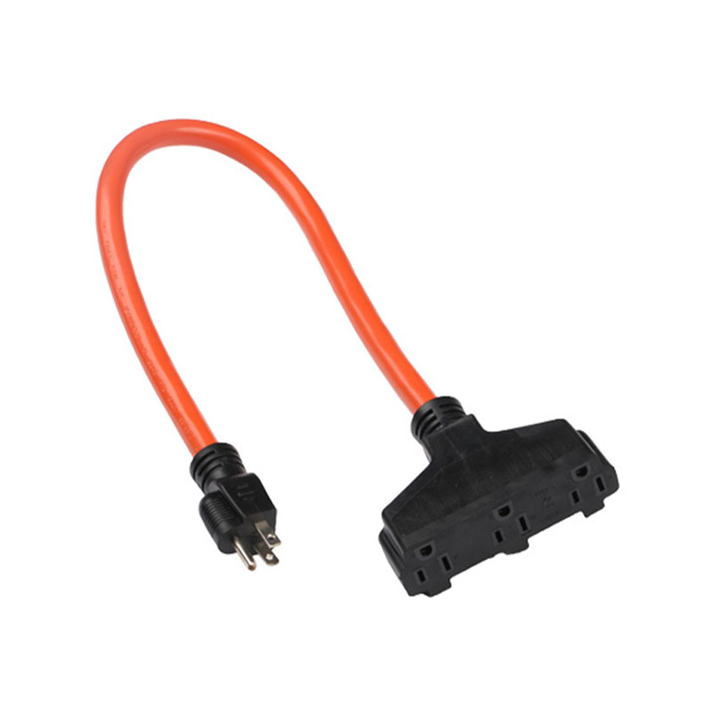 Cable de extensión de enchufe estadounidense de alta resistencia con 3 salidas FP-674,FP-678