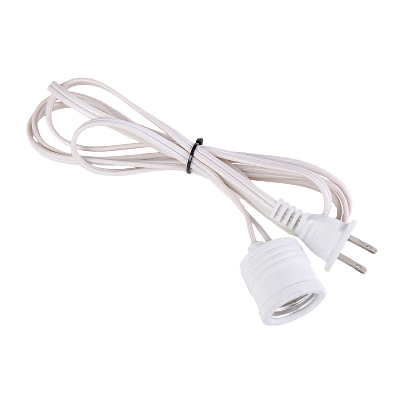 Cable de extensión de alimentación de toma de lámpara E27 con enchufe de CA de dos clavijas FP-740