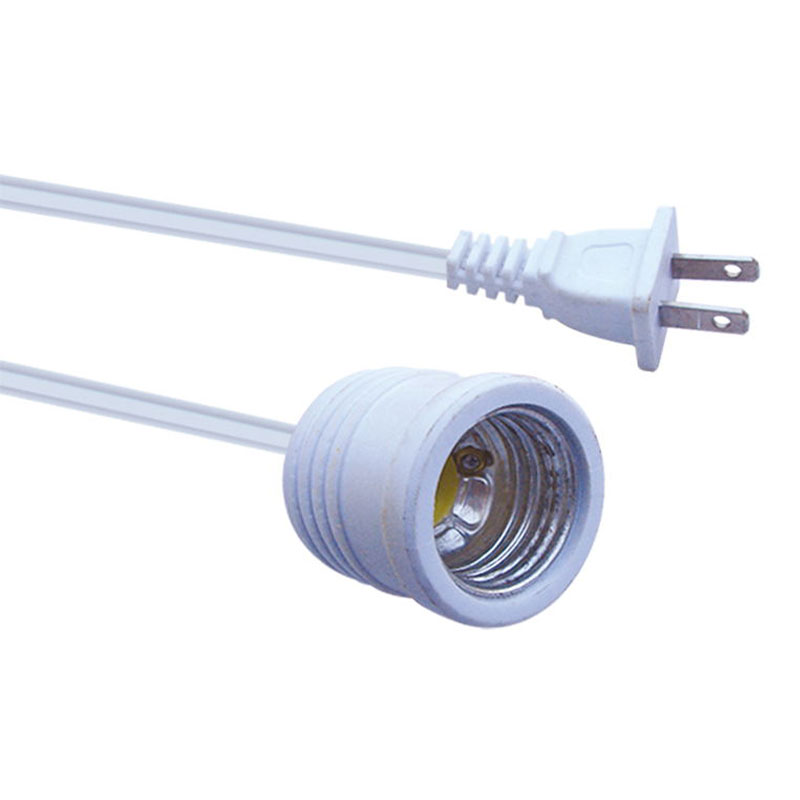 Cable de extensión de alimentación de toma de lámpara E27 con enchufe de CA de dos clavijas FP-740