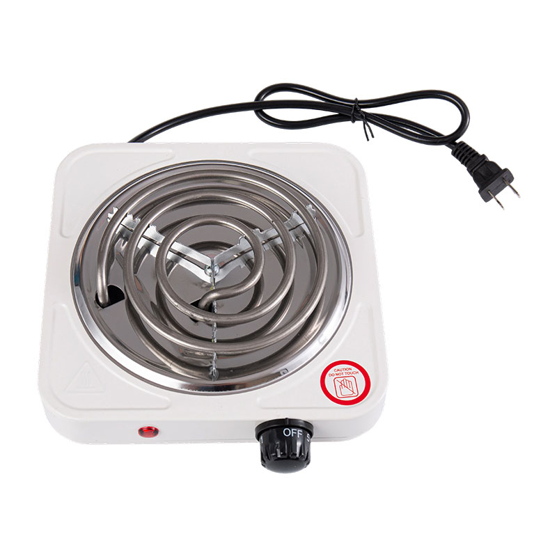 Placa calefactora eléctrica en espiral de acero inoxidable con quemadores simples o dobles